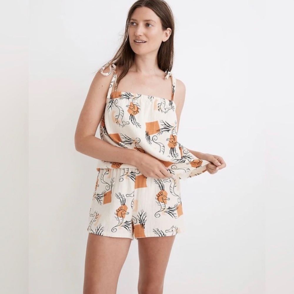 Madewell Nautical/Seahorse Pajama Set
